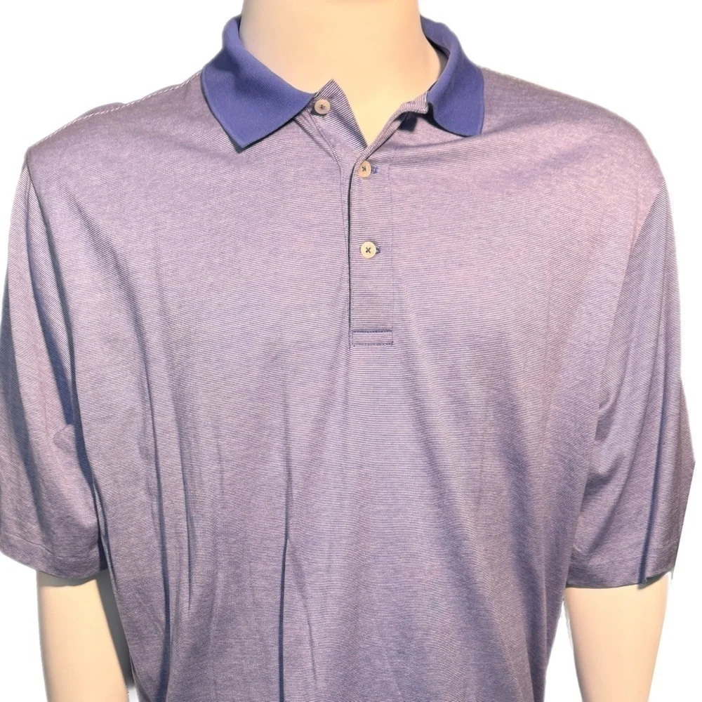Polo Golf Ralph Lauren Shirt Men's XL Blue Pima Cotton Preppy Short Sleeve Shirt